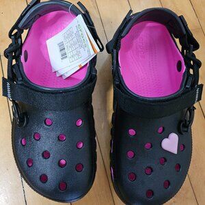 Post Malone x Crocs Duet Max Clog II Black Pink M7/W9 – NWT